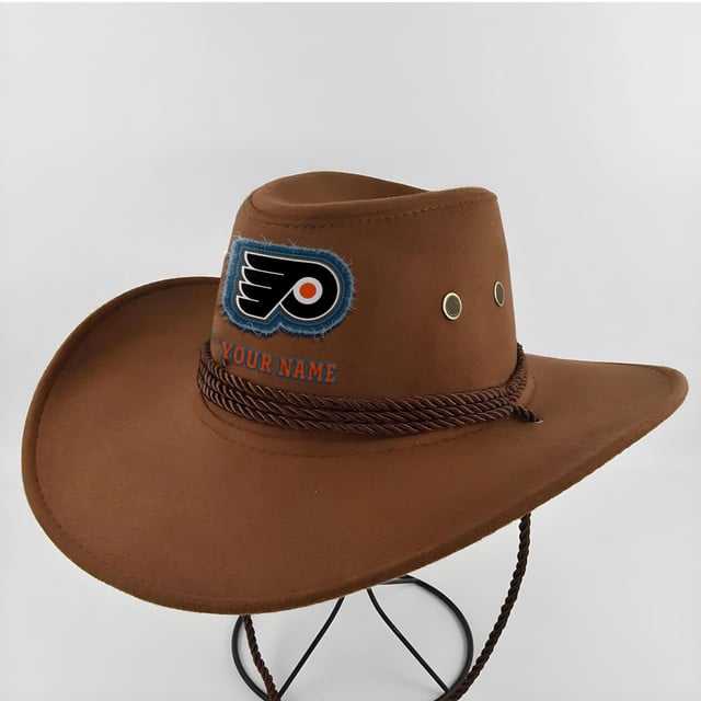LIMITED EDITION - NEW CUSTOMIZED NHL27 PPF PHILADELPHIA FLYERS COWBOY HAT