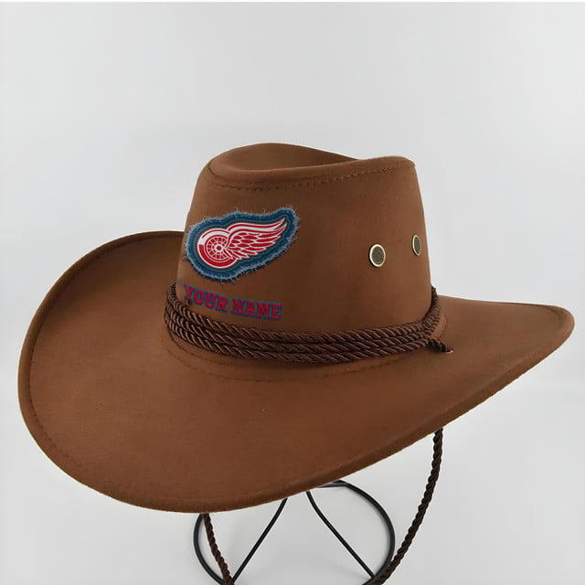 LIMITED EDITION - NEW CUSTOMIZED NHL22 DRW DETROIT RED WINGS COWBOY HAT