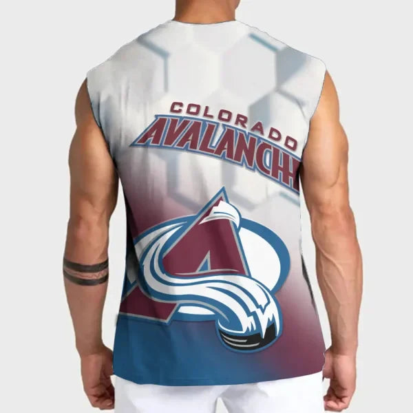LIMITED EDITION - NEW CUSTOMIZED NHL05 CAL COLORADO AVALANCHE TANK TOP & GYM SHIRT