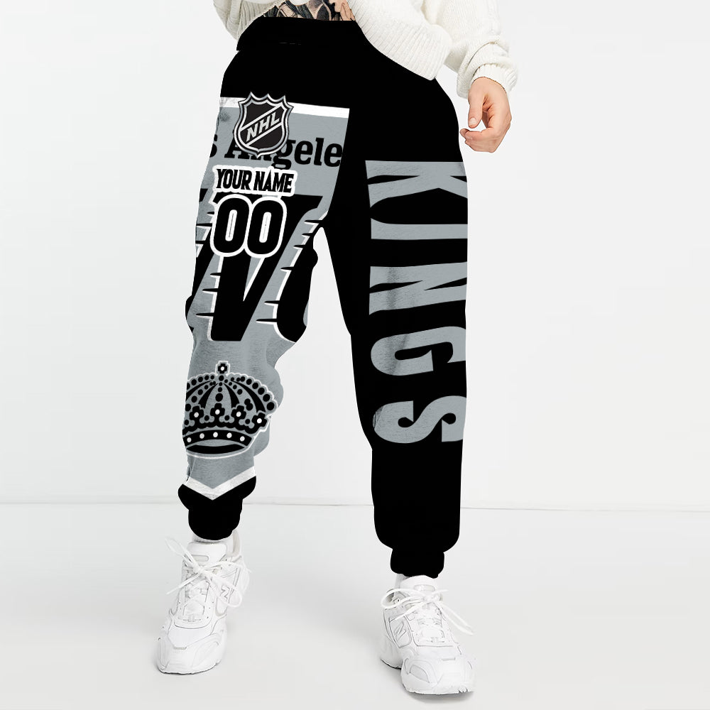 LIMITED EDITION - NEW CUSTOMIZED NHL16 LAK LOS ANGELES KINGS LONG PANTS