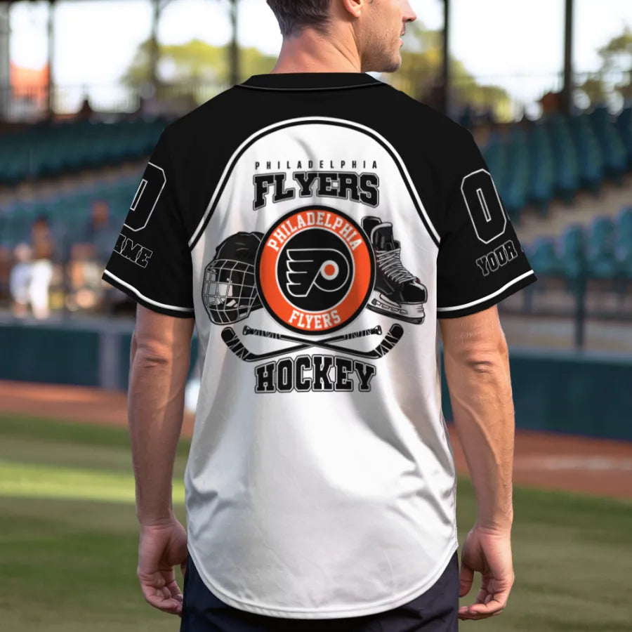 LIMITED EDITION - NEW CUSTOMIZED NHL27 BFS PHILADELPHIA FLYERS BASEBALL JERSEY
