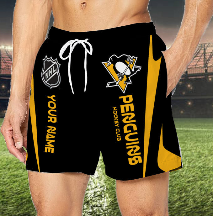 LIMITED EDITION - NEW CUSTOMIZED NHL26 PBP PITTSBURGH PENGUINS UNISEX SHORT PANTS