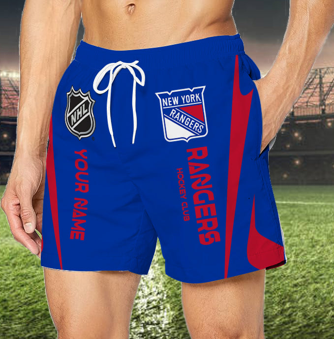 LIMITED EDITION - NEW CUSTOMIZED NHL24 NYR NEW YORK RANGERS UNISEX SHORT PANTS