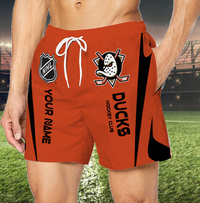 LIMITED EDITION - NEW CUSTOMIZED NHL09 AHD ANAHEIM DUCKS UNISEX SHORT PANTS