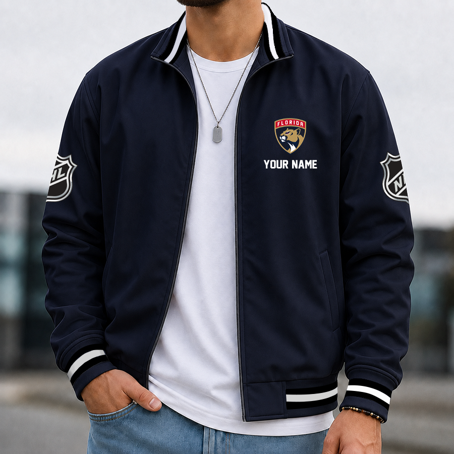[SUPER SALE] NEW CUSTOMIZED NHL01 FPT FLORIDA PANTHERS MULTICOLOR MEN'S CASUAL JACKET