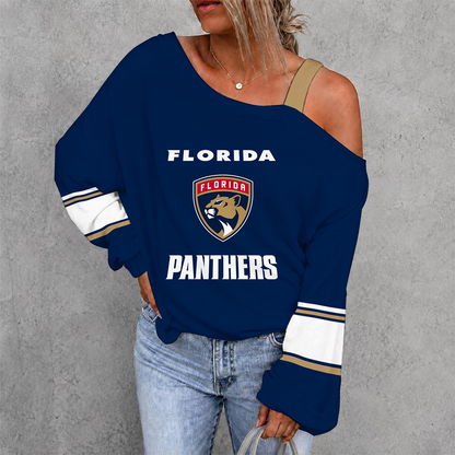 [SUPER SALE] NEW CUSTOMIZED NHL01 FPT FLORIDA PANTHERS DROP SHOULDER SWEATSHIRT