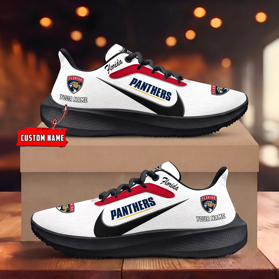 [SUPER SALE] NEW CUSTOMIZED NHL01 FPT FLORIDA PANTHERS ROAD RUNNING SHOES