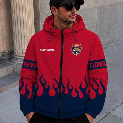 [SUPER SALE] NEW CUSTOMIZED NHL01 FPT FLORIDA PANTHERS WINDBREAKER JACKET