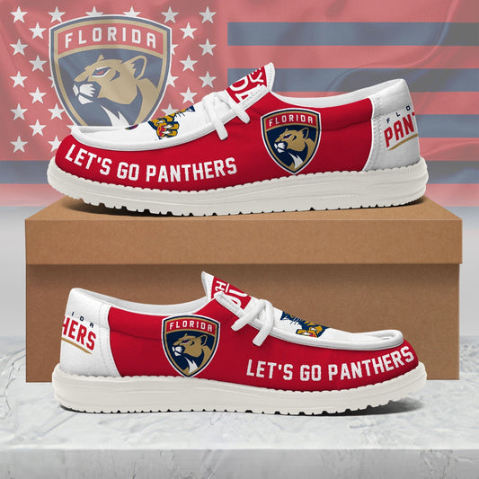 [SUPER SALE ] NEW CUSTOMIZED NHL01 FPT FLORIDA PANTHERS LOAFER SHOES