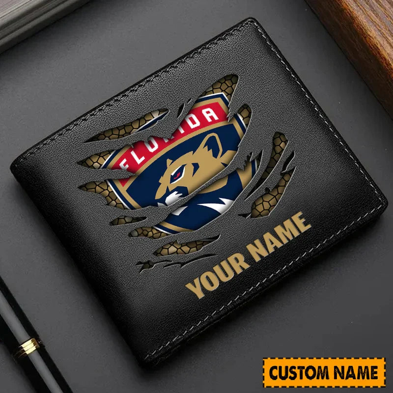 [SUPER SALE] NEW CUSTOMIZED NHL01 FPT FLORIDA PANTHERS LEATHER WALLET