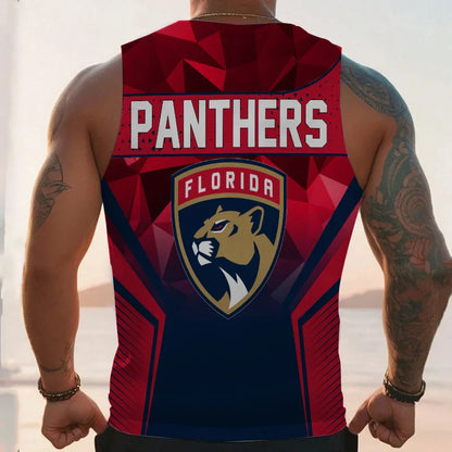LIMITED EDITION - NEW CUSTOMIZED NHL01 FL PANTHERS UNISEX TANK TOP