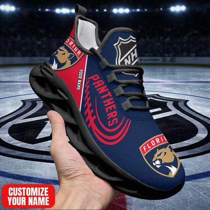 LIMITED EDITION - NEW CUSTOMIZED NHL01 FPT FL PANTHERS PREMIUM CLUNKY SNEAKERS