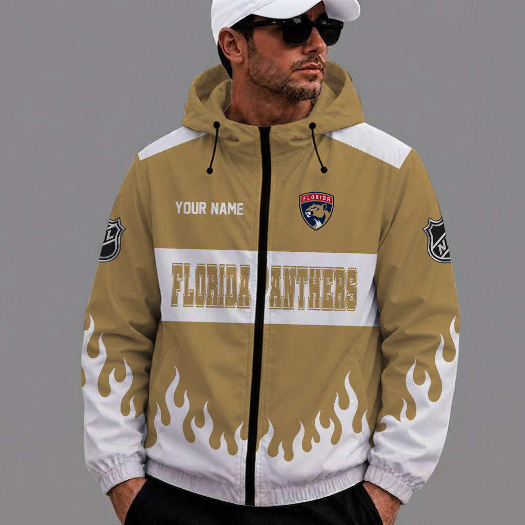 [SUPER SALE] NEW CUSTOMIZED NHL01 FPT FLORIDA PANTHERS WINDBREAKER JACKET