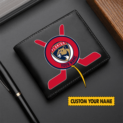 [SUPER SALE] NEW CUSTOMIZED NHL01 FPT FLORIDA PANTHERS LEATHER WALLET