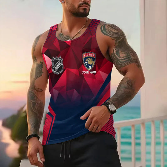 LIMITED EDITION - NEW CUSTOMIZED NHL01 FL PANTHERS UNISEX TANK TOP