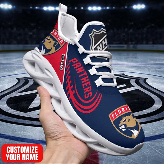 LIMITED EDITION - NEW CUSTOMIZED NHL01 FPT FL PANTHERS PREMIUM CLUNKY SNEAKERS