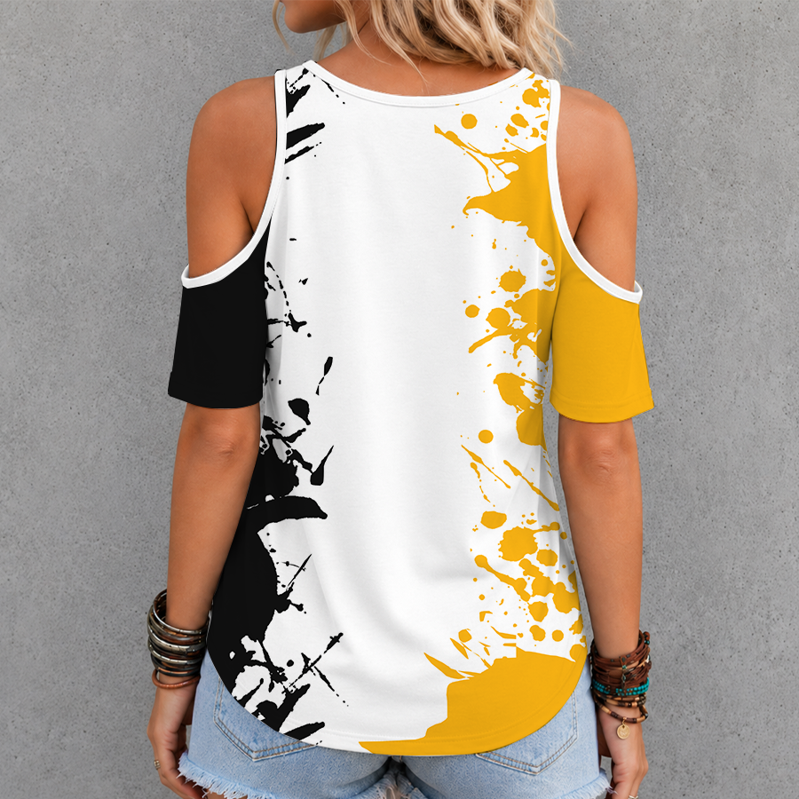 [SUPER SALE] NEW CUSTOMIZED NHL02 BTB BOSTON BRUINS CRISS CROSS V-NECK TOP