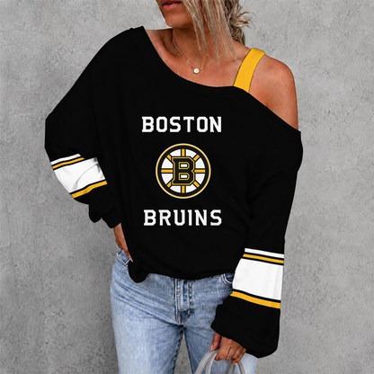 [SUPER SALE] NEW CUSTOMIZED NHL02 BTB BOSTON BRUINS DROP SHOULDER SWEATSHIRT