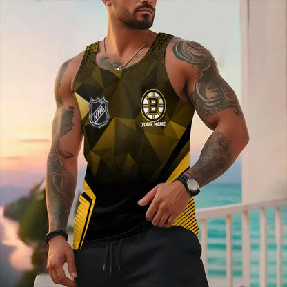 LIMITED EDITION - NEW CUSTOMIZED NHL02 BT BRUINS UNISEX TANK TOP