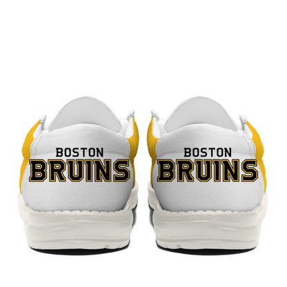 [SUPER SALE ] NEW CUSTOMIZED NHL02 BTB BOSTON BRUINS LOAFER SHOES