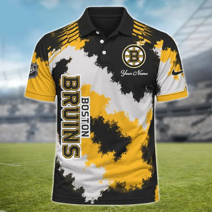[SUPER SALE] NEW CUSTOMIZED NHL02 BTB BOSTON BRUINS POLO SHIRT