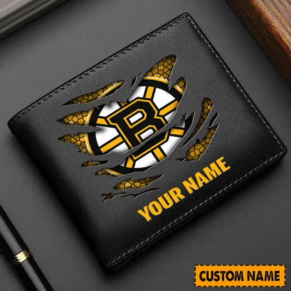 [SUPER SALE] NEW CUSTOMIZED NHL02 BTB BOSTON BRUINS LEATHER WALLET