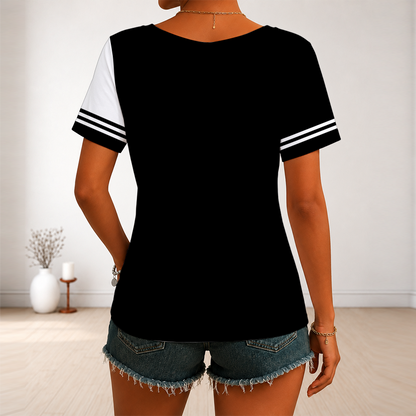 [SUPER SALE] NEW CUSTOMIZED NHL02 BTB BOSTON BRUINS V-NECK FEMALE SHIRT