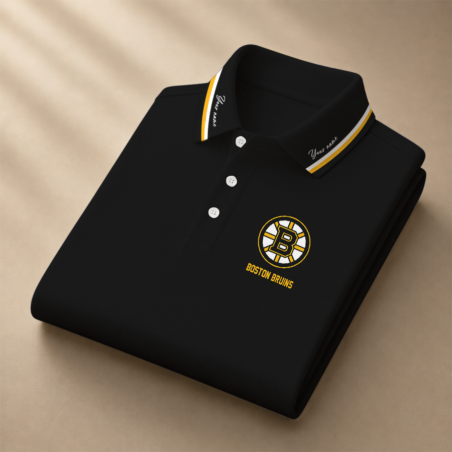 [SUPER SALE] NEW CUSTOMIZED NHL02 BTB BOSTON BRUINS POLO SHIRT