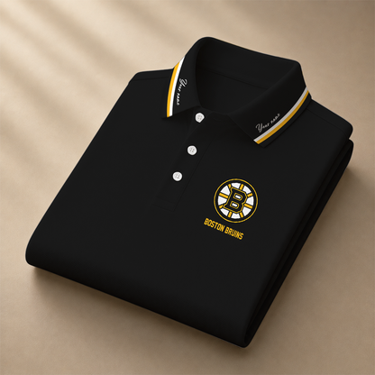 [SUPER SALE] NEW CUSTOMIZED NHL02 BTB BOSTON BRUINS POLO SHIRT
