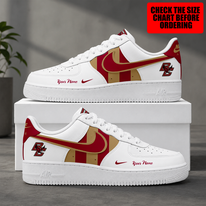 [FAN FAVORITE] NEW CUSTOMIZED NCAA MFF03 BOE BOSTON COLLEGE EAGLES AF1 SHOES
