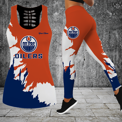 [SUPER SALE] NEW CUSTOMIZED NHL03 EMO EDMONTON OILERS MEN'S DRAWSTRING CARGO SHORTS