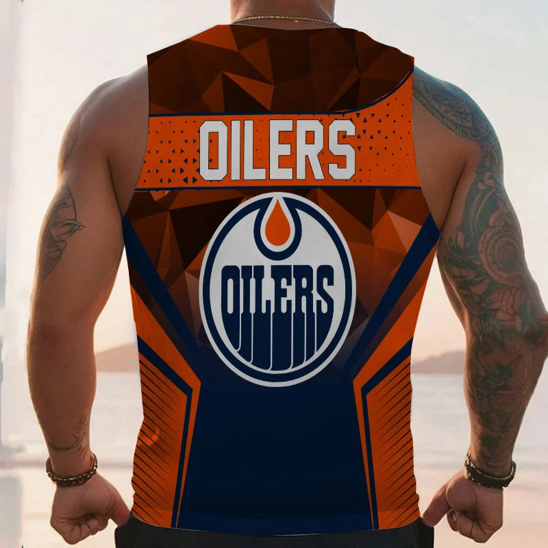 LIMITED EDITION - NEW CUSTOMIZED NHL03 ED OILERS UNISEX TANK TOP