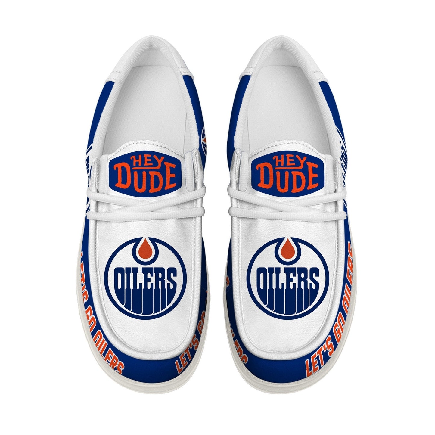 [SUPER SALE ] NEW CUSTOMIZED NHL03 EMO EDMONTON OILERS LOAFER SHOES