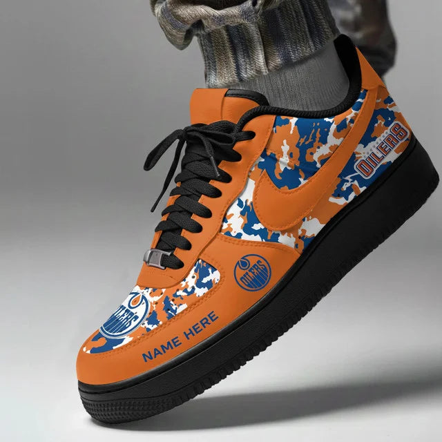 [SUPER SALE] NEW CUSTOMIZED NHL03 EMO EDMONTON OILERS AF1 SHOES