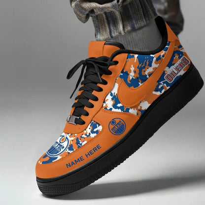 [SUPER SALE] NEW CUSTOMIZED NHL03 EMO EDMONTON OILERS AF1 SHOES