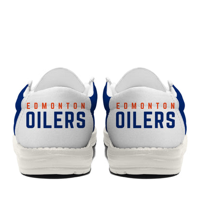 [SUPER SALE ] NEW CUSTOMIZED NHL03 EMO EDMONTON OILERS LOAFER SHOES