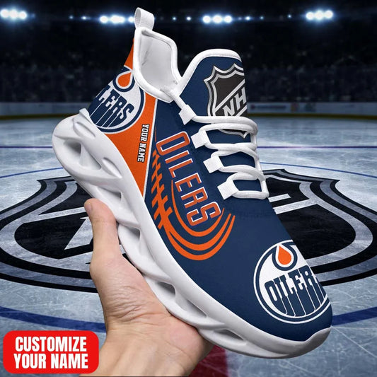 LIMITED EDITION - NEW CUSTOMIZED NHL03 EMO ED OILERS PREMIUM CLUNKY SNEAKERS