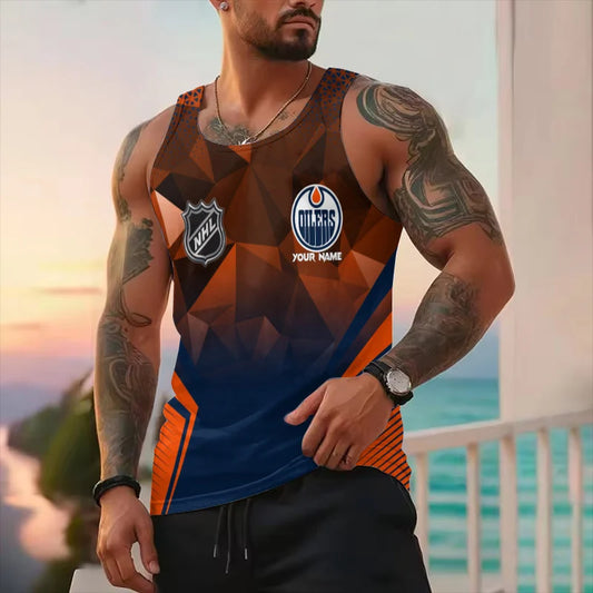 LIMITED EDITION - NEW CUSTOMIZED NHL03 ED OILERS UNISEX TANK TOP