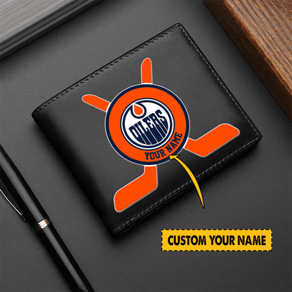 [SUPER SALE] NEW CUSTOMIZED NHL03 EMO EDMONTON OILERS LEATHER WALLET