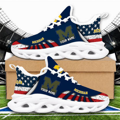 [FAN FAVORITE] NEW CUSTOMIZED NCAA MFF04 MIW MICHIGAN WOLVERINES UNISEX CLUNKY SNEAKERS