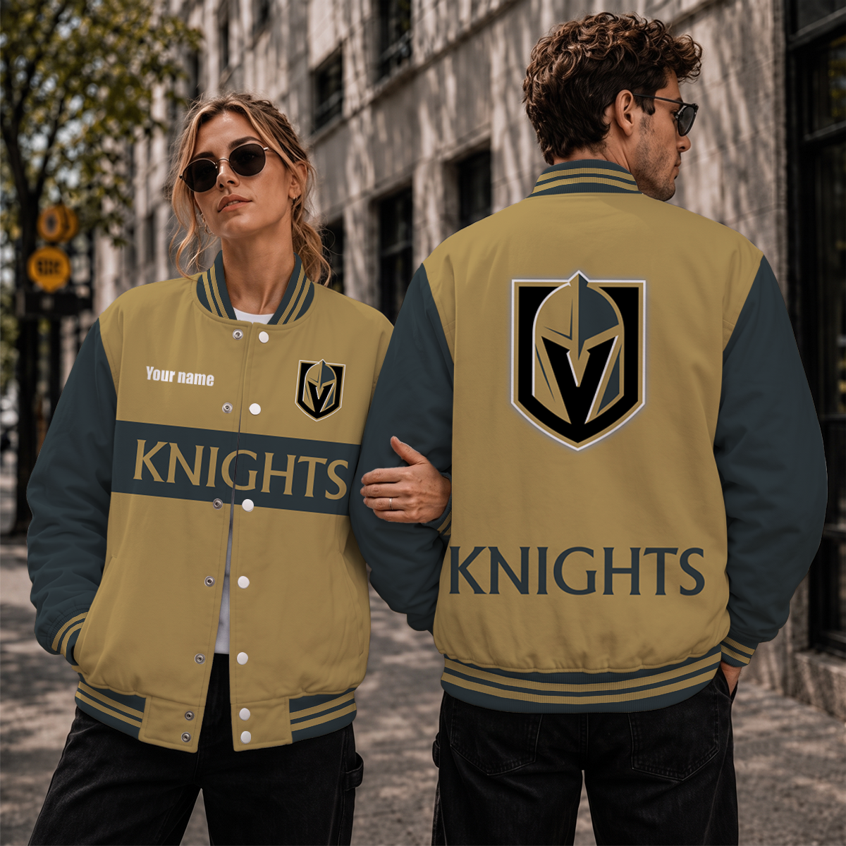 [SUPER SALE] NEW CUSTOMIZED NHL04 VGK VEGAS GOLDEN KNIGHTS SATIN VARSITY JACKET & BASEBALL JACKET