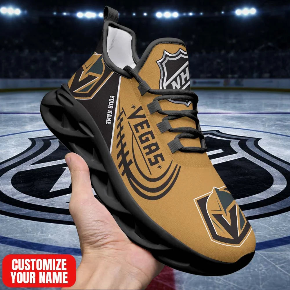 LIMITED EDITION - NEW CUSTOMIZED NHL04 VGK VG KNIGHTS PREMIUM CLUNKY SNEAKERS