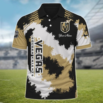 [SUPER SALE] NEW CUSTOMIZED NHL04 VGK VEGAS GOLDEN KNIGHTS POLO SHIRT