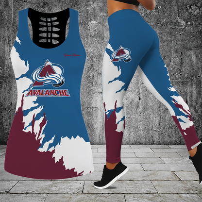 [SUPER SALE] NEW CUSTOMIZED NHL05 CAL COLORADO AVALANCHE MEN'S DRAWSTRING CARGO SHORTS