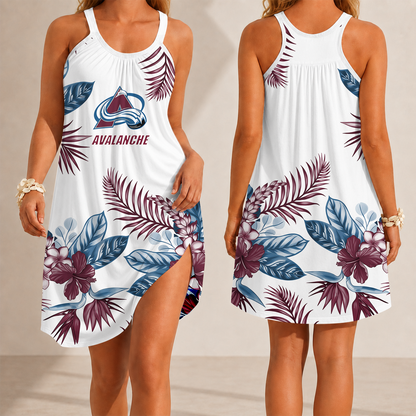 [SUPER SALE] NEW CUSTOMIZED NHL05 CAL COLORADO AVALANCHE CAMISOLE DRESS