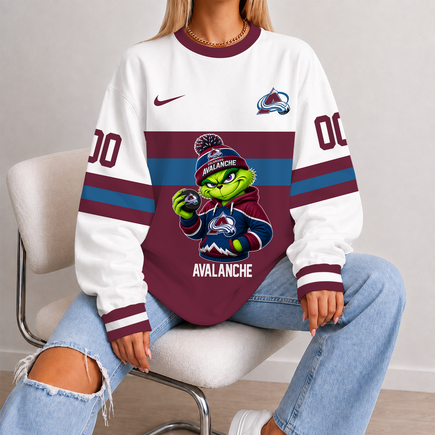 [SUPER SALE] NEW CUSTOMIZED NHL05 CAL COLORADO AVALANCHE UNISEX SWEATSHIRT