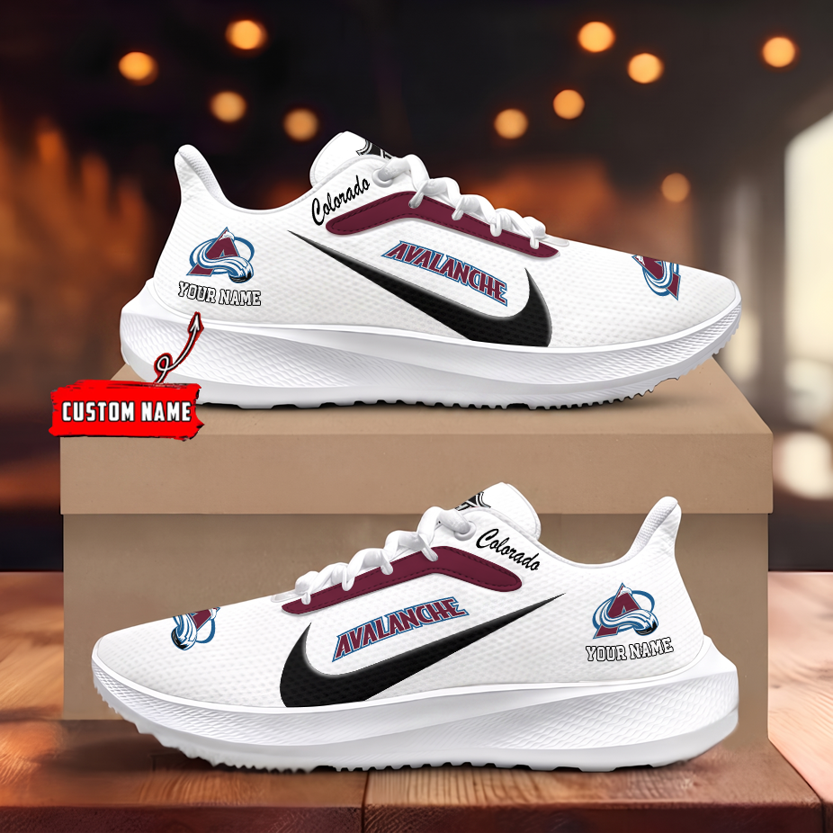 [SUPER SALE] NEW CUSTOMIZED NHL05 CAL COLORADO AVALANCHE ROAD RUNNING SHOES