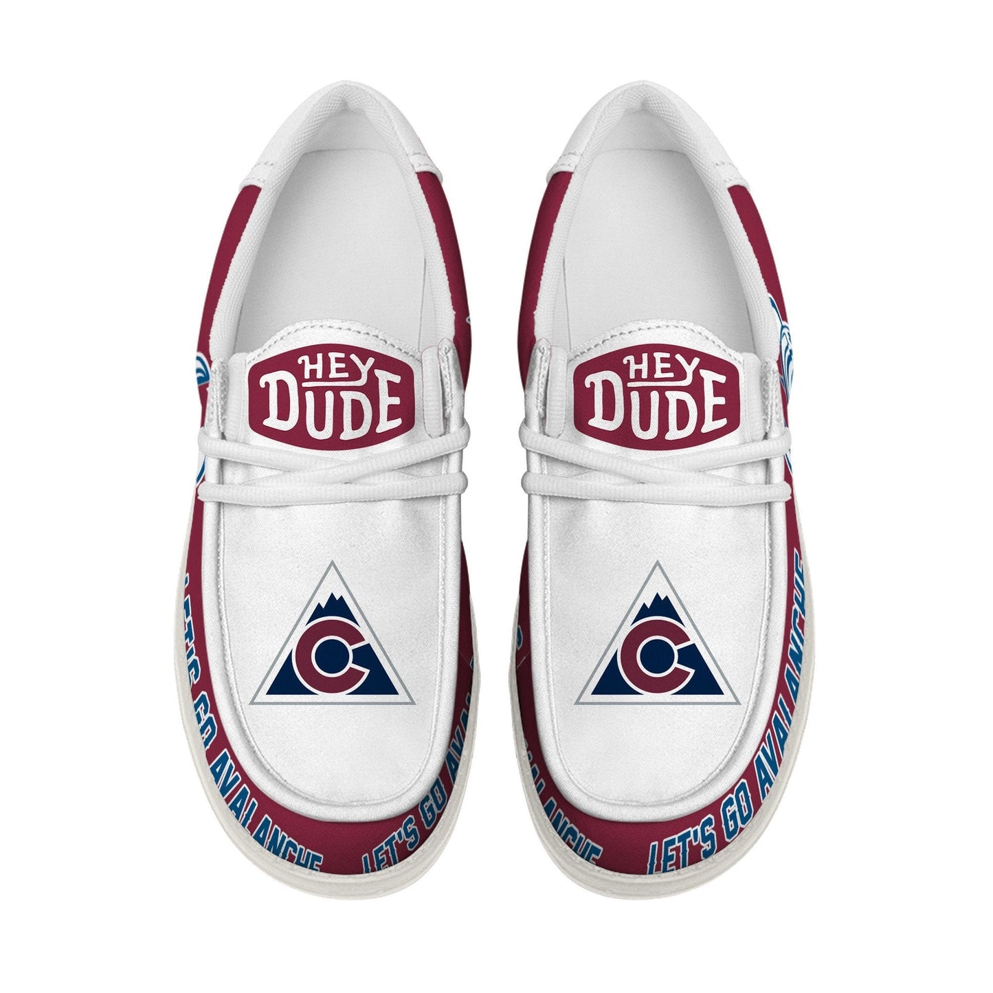 [SUPER SALE ] NEW CUSTOMIZED NHL05 CAL COLORADO AVALANCHE LOAFER SHOES