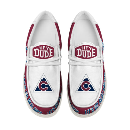 [SUPER SALE ] NEW CUSTOMIZED NHL05 CAL COLORADO AVALANCHE LOAFER SHOES