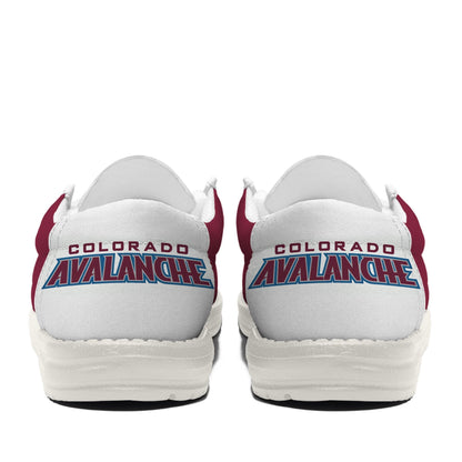 [SUPER SALE ] NEW CUSTOMIZED NHL05 CAL COLORADO AVALANCHE LOAFER SHOES